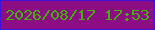 文字の大きさ：4、枠の色：4012d7、背景の色：8c0d83、文字の色：41b101 無料ブログパーツのブログ時計
