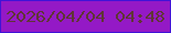 文字の大きさ：3、枠の色：4013d7、背景の色：9419c6、文字の色：603536 無料ブログパーツのブログ時計