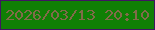 文字の大きさ：3、枠の色：401562、背景の色：107f05、文字の色：816b49 無料ブログパーツのブログ時計