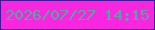 文字の大きさ：1、枠の色：401898、背景の色：f826df、文字の色：53a9a1 無料ブログパーツのブログ時計