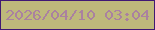 文字の大きさ：5、枠の色：401974、背景の色：beb97b、文字の色：aa81a0 無料ブログパーツのブログ時計