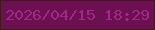 文字の大きさ：4、枠の色：401a1a、背景の色：6c1051、文字の色：a02887 無料ブログパーツのブログ時計