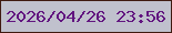 文字の大きさ：1、枠の色：401b11、背景の色：c0c1cd、文字の色：621580 無料ブログパーツのブログ時計