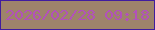 文字の大きさ：2、枠の色：401c9f、背景の色：9e836b、文字の色：b251ba 無料ブログパーツのブログ時計