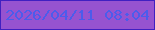 文字の大きさ：1、枠の色：4020c1、背景の色：9653d0、文字の色：4c5ceb 無料ブログパーツのブログ時計