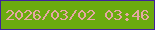 文字の大きさ：5、枠の色：40229b、背景の色：6bab0e、文字の色：e5a7a3 無料ブログパーツのブログ時計