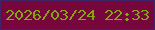 文字の大きさ：5、枠の色：402465、背景の色：77063d、文字の色：85a510 無料ブログパーツのブログ時計