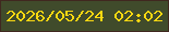 文字の大きさ：1、枠の色：40281f、背景の色：404b2b、文字の色：fbd811 無料ブログパーツのブログ時計