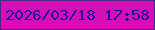 文字の大きさ：5、枠の色：402c83、背景の色：d40fb5、文字の色：230c9e 無料ブログパーツのブログ時計