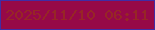文字の大きさ：3、枠の色：402ca5、背景の色：960947、文字の色：972626 無料ブログパーツのブログ時計