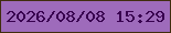 文字の大きさ：3、枠の色：402d0f、背景の色：9e6bbb、文字の色：38004f 無料ブログパーツのブログ時計