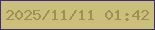 文字の大きさ：4、枠の色：402e75、背景の色：cac07b、文字の色：9f8e57 無料ブログパーツのブログ時計