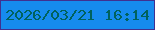 文字の大きさ：2、枠の色：403090、背景の色：168bee、文字の色：00625d 無料ブログパーツのブログ時計