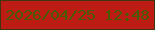 文字の大きさ：3、枠の色：403411、背景の色：bd1c14、文字の色：495d04 無料ブログパーツのブログ時計