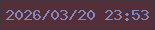 文字の大きさ：5、枠の色：403541、背景の色：542f3a、文字の色：8189bd 無料ブログパーツのブログ時計