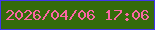 文字の大きさ：3、枠の色：4036ed、背景の色：346b0b、文字の色：fb66a5 無料ブログパーツのブログ時計