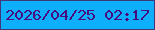 文字の大きさ：4、枠の色：403778、背景の色：0daefa、文字の色：480b7e 無料ブログパーツのブログ時計