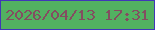 文字の大きさ：3、枠の色：4037b8、背景の色：52b161、文字の色：844d61 無料ブログパーツのブログ時計