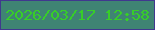 文字の大きさ：3、枠の色：40388e、背景の色：3f8473、文字の色：37ce28 無料ブログパーツのブログ時計