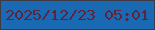 文字の大きさ：3、枠の色：403a44、背景の色：196ab3、文字の色：5c253d 無料ブログパーツのブログ時計