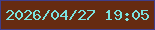 文字の大きさ：4、枠の色：403e89、背景の色：662b11、文字の色：7be3df 無料ブログパーツのブログ時計