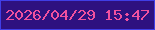 文字の大きさ：5、枠の色：403ee6、背景の色：2e1180、文字の色：f0519f 無料ブログパーツのブログ時計