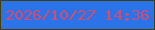 文字の大きさ：2、枠の色：403f0d、背景の色：2a73e9、文字の色：d64b6c 無料ブログパーツのブログ時計
