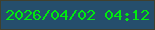 文字の大きさ：3、枠の色：40402e、背景の色：254e6c、文字の色：00ea0f 無料ブログパーツのブログ時計