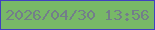 文字の大きさ：3、枠の色：4040c0、背景の色：78b867、文字の色：737e8a 無料ブログパーツのブログ時計