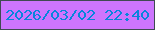 文字の大きさ：5、枠の色：404a53、背景の色：cd75fe、文字の色：0885dc 無料ブログパーツのブログ時計