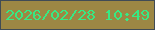 文字の大きさ：4、枠の色：404b55、背景の色：9c8744、文字の色：36e984 無料ブログパーツのブログ時計
