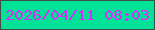 文字の大きさ：1、枠の色：404c45、背景の色：01e299、文字の色：d22ff5 無料ブログパーツのブログ時計