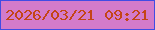 文字の大きさ：4、枠の色：404ce4、背景の色：d37bca、文字の色：c44516 無料ブログパーツのブログ時計