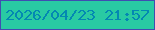 文字の大きさ：3、枠の色：404db1、背景の色：29caa3、文字の色：0388b2 無料ブログパーツのブログ時計