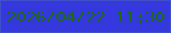 文字の大きさ：2、枠の色：404fca、背景の色：3438dd、文字の色：1a6b12 無料ブログパーツのブログ時計
