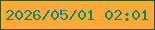 文字の大きさ：1、枠の色：405202、背景の色：fdab38、文字の色：0f8572 無料ブログパーツのブログ時計