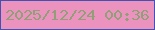 文字の大きさ：4、枠の色：4052b2、背景の色：ec92be、文字の色：919f78 無料ブログパーツのブログ時計