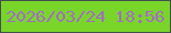 文字の大きさ：1、枠の色：40534b、背景の色：7ad52a、文字の色：a16ec3 無料ブログパーツのブログ時計