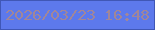 文字の大きさ：4、枠の色：4057b6、背景の色：5d79ec、文字の色：a18698 無料ブログパーツのブログ時計