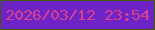 文字の大きさ：1、枠の色：405906、背景の色：6d23c6、文字の色：d8428c 無料ブログパーツのブログ時計