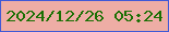 文字の大きさ：5、枠の色：4059d6、背景の色：eeada5、文字の色：1b7004 無料ブログパーツのブログ時計