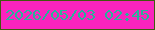 文字の大きさ：2、枠の色：405a0e、背景の色：fa24be、文字の色：27b39a 無料ブログパーツのブログ時計