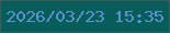 文字の大きさ：5、枠の色：405a5d、背景の色：065d5a、文字の色：5b90d1 無料ブログパーツのブログ時計