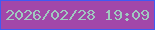 文字の大きさ：2、枠の色：405af3、背景の色：a247a9、文字の色：a0c8bf 無料ブログパーツのブログ時計