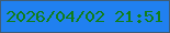 文字の大きさ：3、枠の色：405d75、背景の色：2080f0、文字の色：107e19 無料ブログパーツのブログ時計