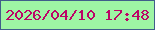 文字の大きさ：4、枠の色：405e8a、背景の色：9ef5a4、文字の色：bc0467 無料ブログパーツのブログ時計