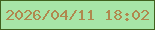 文字の大きさ：2、枠の色：40611e、背景の色：a7e5a7、文字の色：b0884e 無料ブログパーツのブログ時計