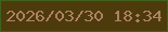 文字の大きさ：3、枠の色：406121、背景の色：4d3b0b、文字の色：ae8165 無料ブログパーツのブログ時計