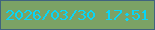 文字の大きさ：2、枠の色：40637e、背景の色：7ba265、文字の色：07d6f8 無料ブログパーツのブログ時計
