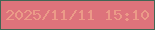 文字の大きさ：1、枠の色：406654、背景の色：dd737b、文字の色：eb9a88 無料ブログパーツのブログ時計